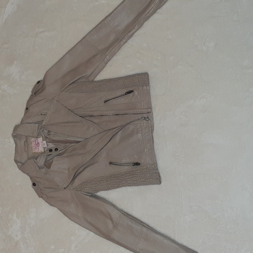Pink Envelope Faux Leather Style Jacket